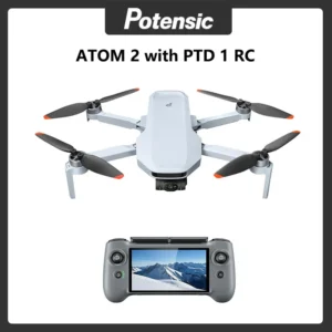 Potensic C0 ATOM 2 Drone with PTD 1 Remote Control 4K Video, 8K Photo Camera 10KM 2.7K Vertical Shoot, AI Night Shoting AI Track